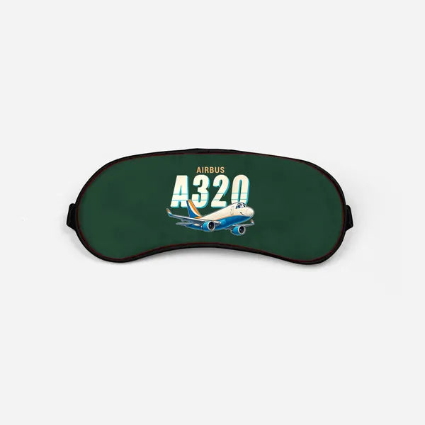 Airbus A320P2F - Cartoon - Sleep Mask - Dark Green