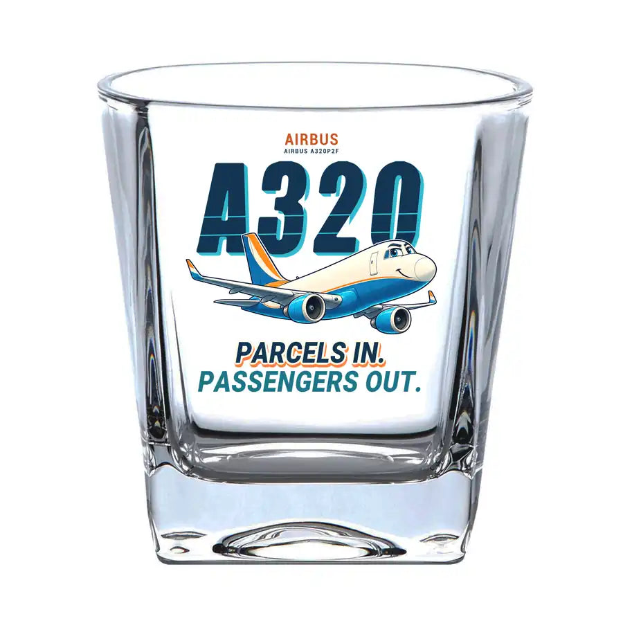 Airbus A320P2F - Cartoon - Whiskey Glass
