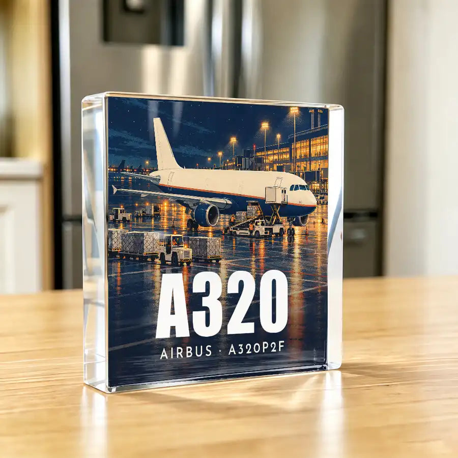 Airbus A320P2F - Crystal Ornament - 3D - Kitchen