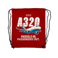 Thumbnail for Airbus A320P2F - Drawstring Bag - Cartoon - Red
