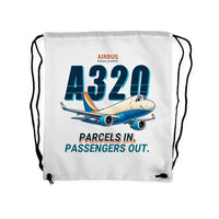 Thumbnail for Airbus A320P2F - Drawstring Bag - Cartoon - White
