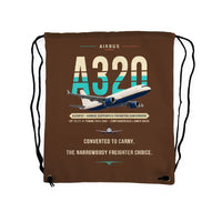 Thumbnail for Airbus A320P2F - Drawstring Bag - Original - Brown