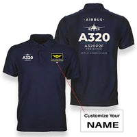 Thumbnail for Airbus A320P2F - Heritage - Double-Side Polo - Navy Blue + Name