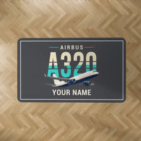 Thumbnail for Airbus A320P2F - Original + Name - Rectangle Carpet - Dark Gray