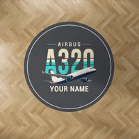 Thumbnail for Airbus A320P2F - Original + Name - Round Carpet - Dark Gray
