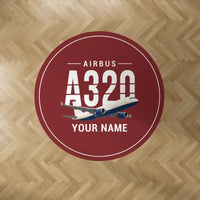 Thumbnail for Airbus A320P2F - Original + Name - Round Carpet - Dark Red