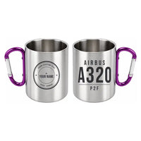 Thumbnail for Airbus A320P2F - Outdoors Mug - Tag + Name - Purple
