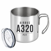 Thumbnail for Airbus A320P2F - Portable Mug - Tag - Silver
