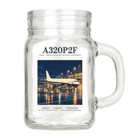 Thumbnail for Airbus A320P2F - Poster - Cocktail Glass (Mason Jar)