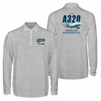 Thumbnail for Airbus A320P2F Premium Polo T-Shirts - Cartoon - Long Sleeve - Gray