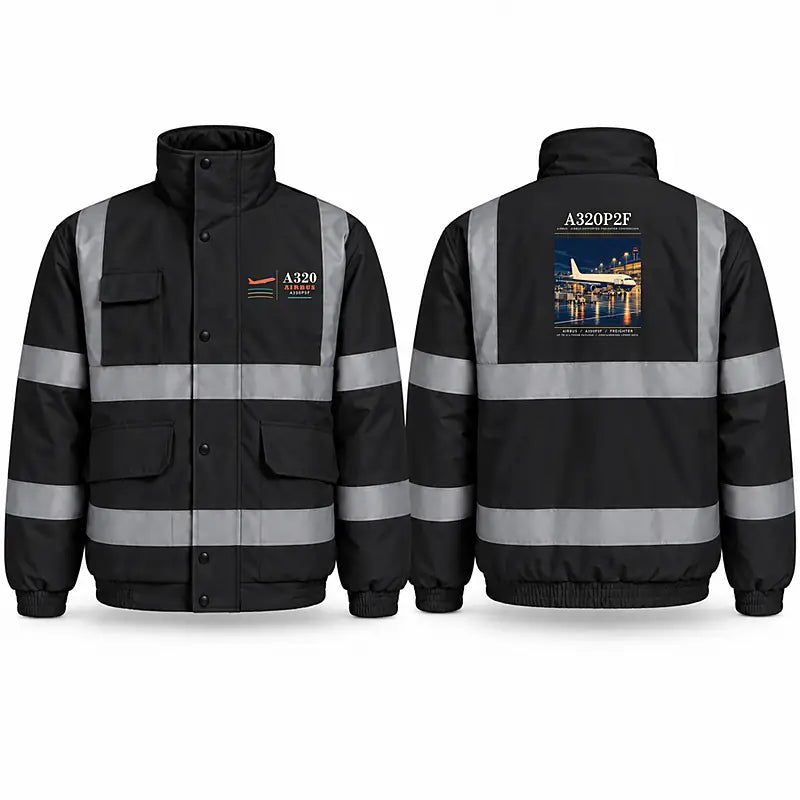 Airbus A320P2F Reflective Winter Jackets - Poster - Black