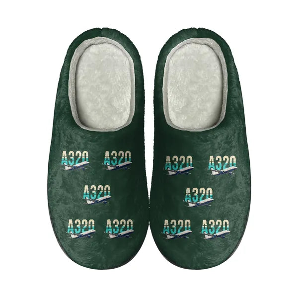 Airbus A320P2F - Slippers - Cotton - Original Pattern - Dark Green