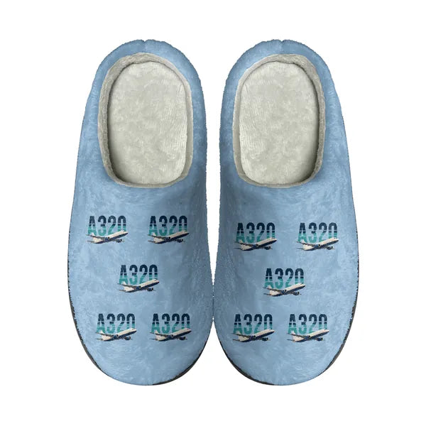 Airbus A320P2F - Slippers - Cotton - Original Pattern - Light Blue