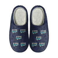 Thumbnail for Airbus A320P2F - Slippers - Cotton - Original Pattern - Navy Blue
