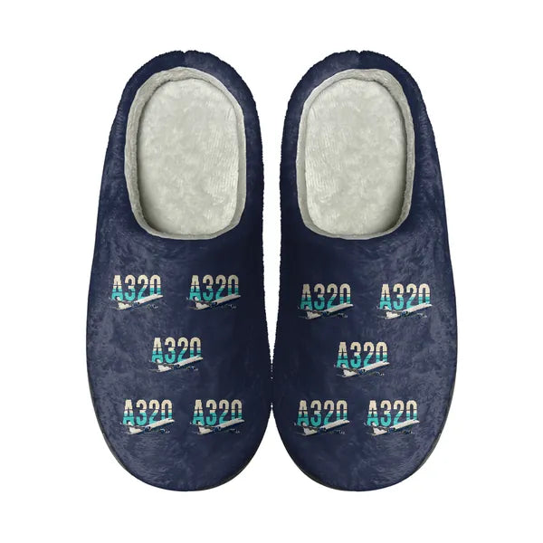 Airbus A320P2F - Slippers - Cotton - Original Pattern - Navy Blue