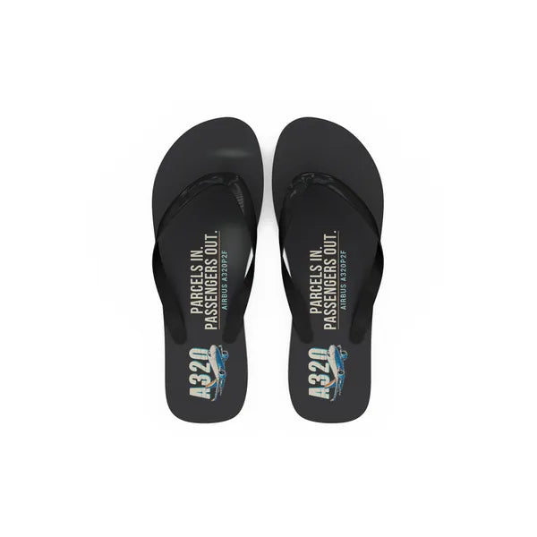 Airbus A320P2F - Slippers - Flip Flops - Cartoon - Black