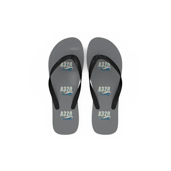 Airbus A320P2F - Slippers - Flip Flops - Cartoon Pattern - Gray