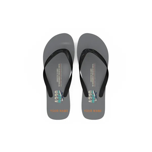 Airbus A320P2F - Slippers - Flip Flops - Original + Name - Gray