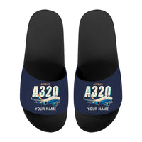 Thumbnail for Airbus A320P2F - Slippers - Sport - Cartoon + Name - Navy Blue