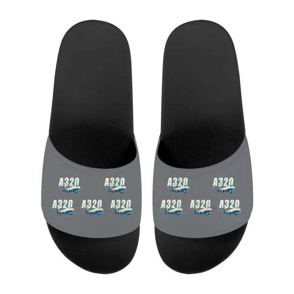 Airbus A320P2F - Slippers - Sport - Cartoon Pattern - Gray