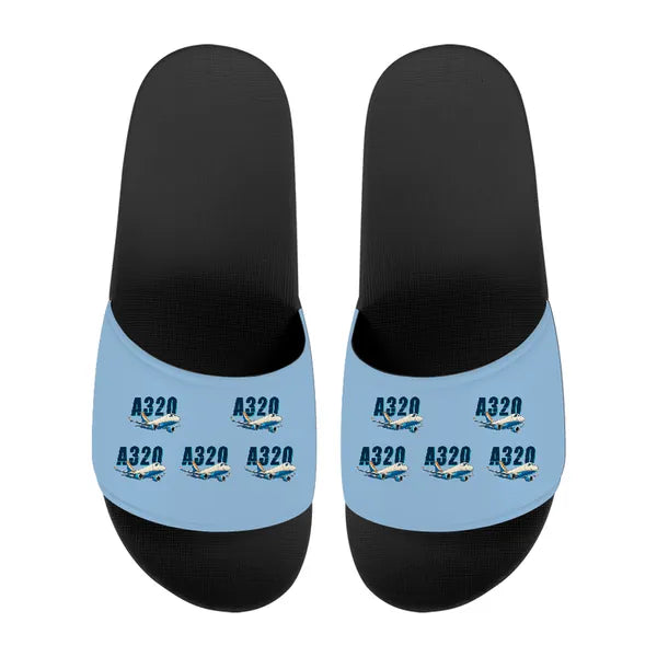 Airbus A320P2F - Slippers - Sport - Cartoon Pattern - Light Blue