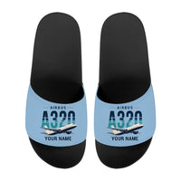 Thumbnail for Airbus A320P2F - Slippers - Sport - Original + Name - Light Blue