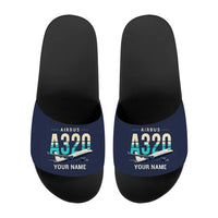 Thumbnail for Airbus A320P2F - Slippers - Sport - Original + Name - Navy Blue
