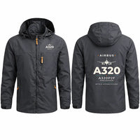 Thumbnail for Airbus A320P2F Stylish Jackets - Hooded Windbreaker - Heritage - Charcoal