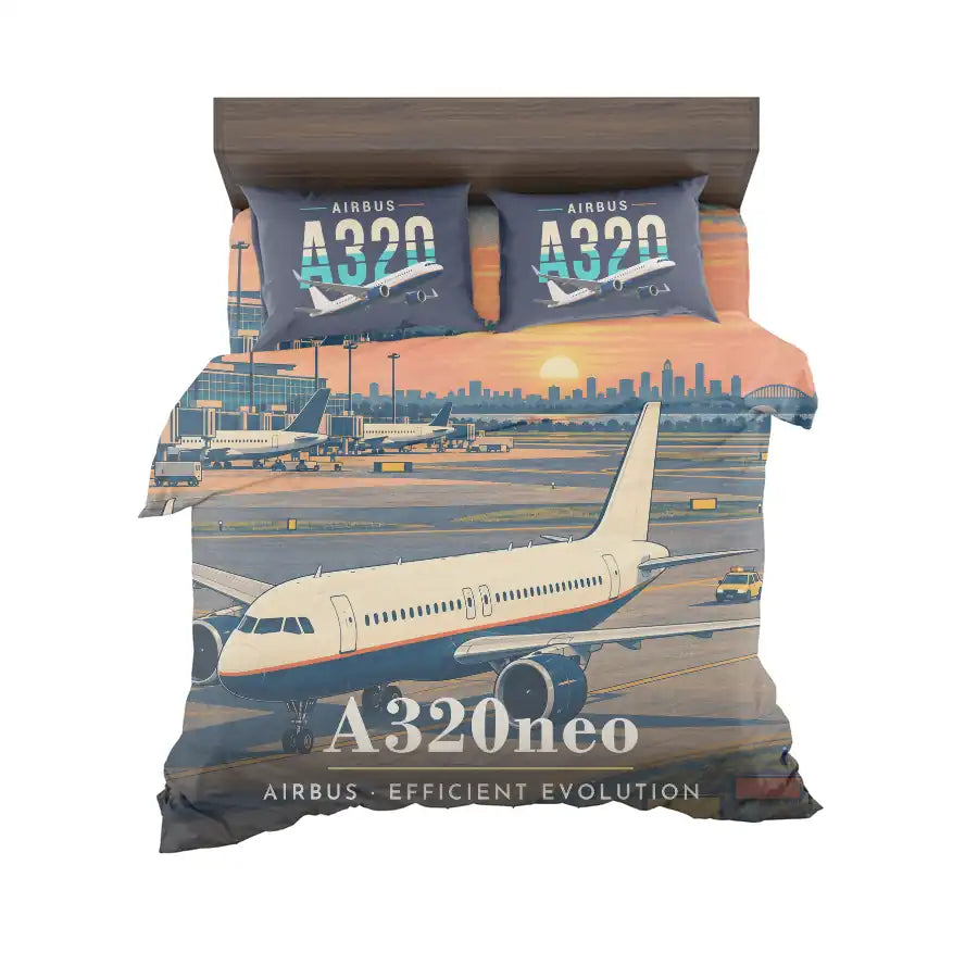 Airbus A320neo - 3D - Bedding Set - Full Print