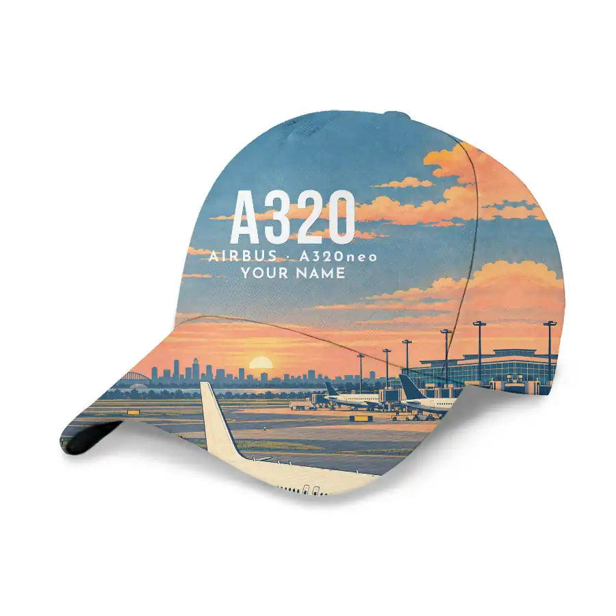 Airbus A320neo 3D All-Over Print Clothing - Cap - 3D + Name