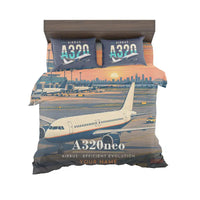 Thumbnail for Airbus A320neo - 3D + Name - Bedding Set - Full Print