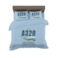 Thumbnail for Airbus A320neo - Cartoon - Bedding Set - Light Blue