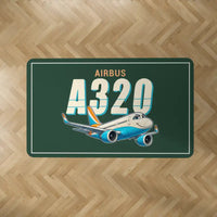 Thumbnail for Airbus A320neo - Cartoon - Rectangle Carpet - Dark Green