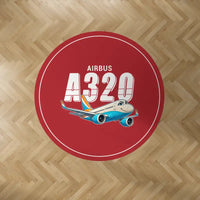 Thumbnail for Airbus A320neo - Cartoon - Round Carpet - Red