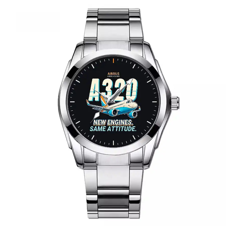 Airbus A320neo - Cartoon - Stainless Steel Band - For Men