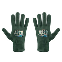 Thumbnail for Airbus A320neo - Gloves - Full - Cartoon - Dark Green