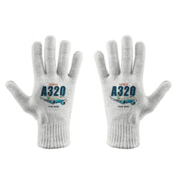 Thumbnail for Airbus A320neo - Gloves - Full - Cartoon + Name - White
