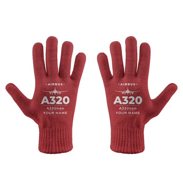Airbus A320neo - Gloves - Full - Heritage + Name - Red