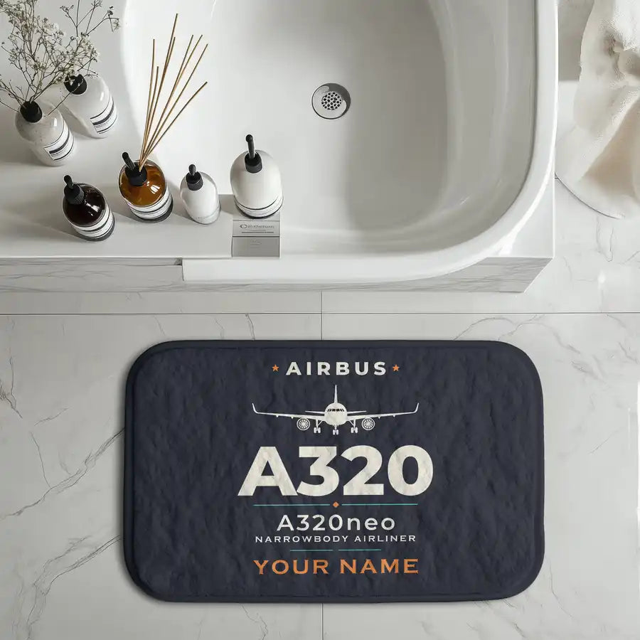 Airbus A320neo - Heritage + Name - Bath Mat