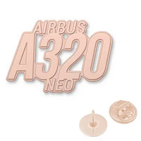 Thumbnail for Airbus A320neo - Hollow Pin - Tag - Rose gold