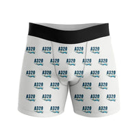 Thumbnail for Airbus A320neo - Men Boxers - Cartoon Pattern - White
