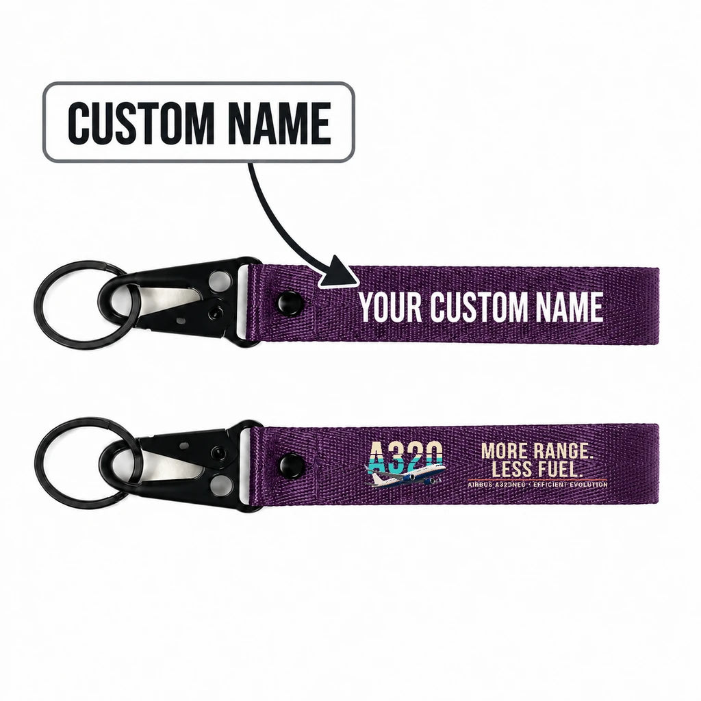 Airbus A320neo Hawk-Shaped Key Chains - Purple - Original - Personalized