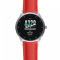 Thumbnail for Airbus A320neo - Original - Leather Strap - Red Leather Strap