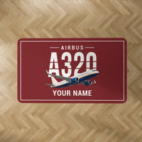 Thumbnail for Airbus A320neo - Original + Name - Rectangle Carpet - Dark Red