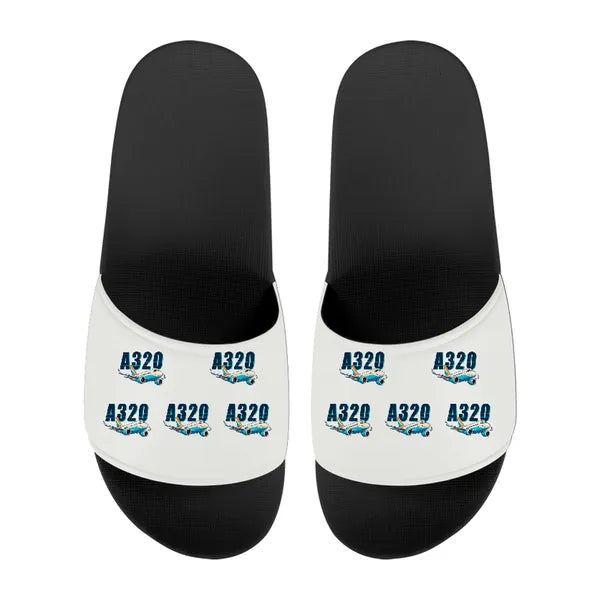 Airbus A320neo - Slippers - Sport - Cartoon Pattern - White