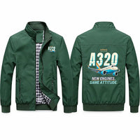 Thumbnail for Airbus A320neo Stylish Jackets - Stand Collar - Cartoon - Green