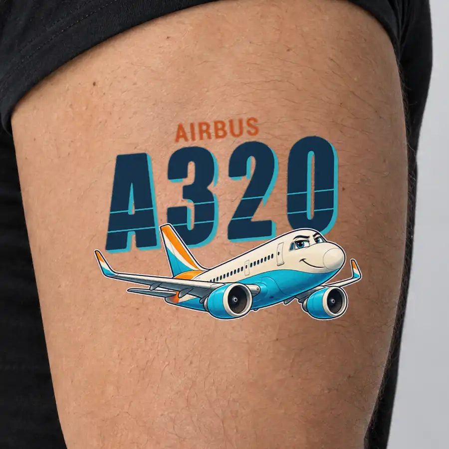 Airbus A320neo - Tattoo - Cartoon - Man
