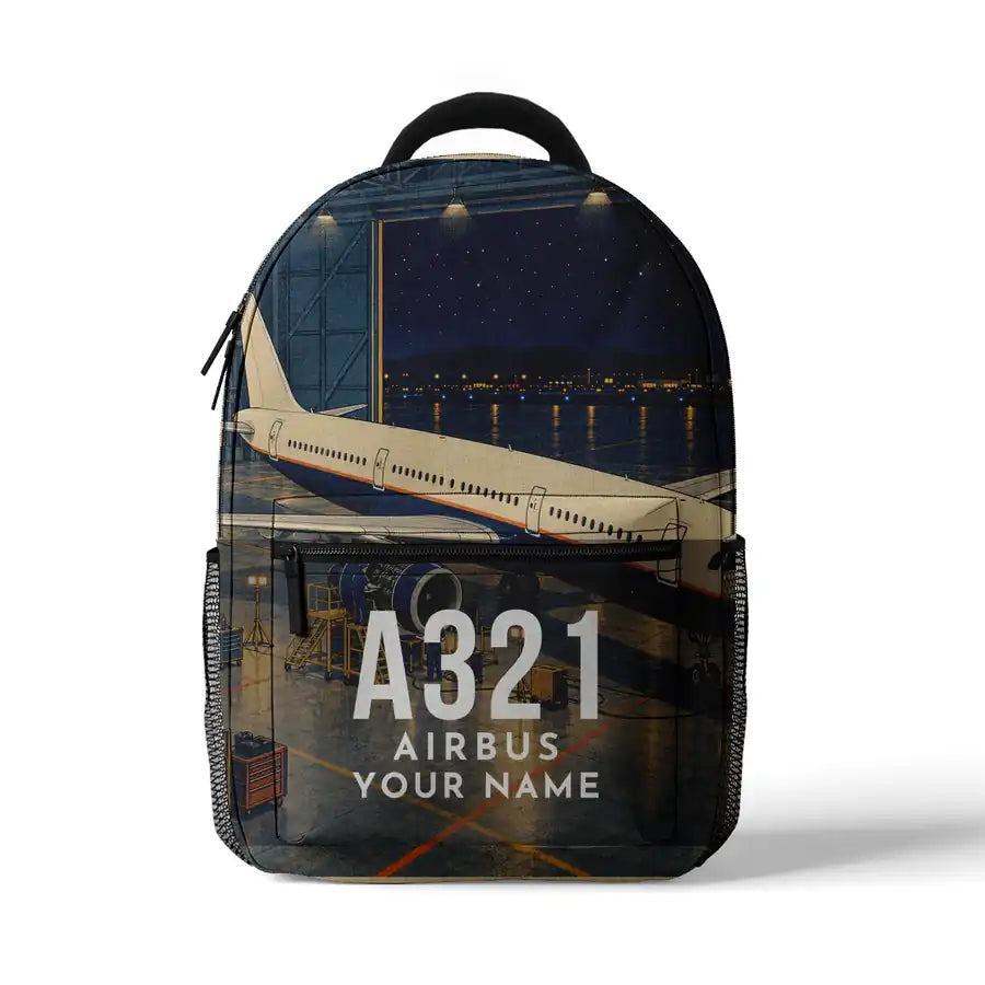 Airbus A321 - 3D Backpack - 3D Scene + Name