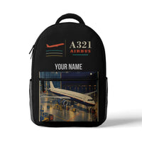 Thumbnail for Airbus A321 - 3D Backpack - Black + Name