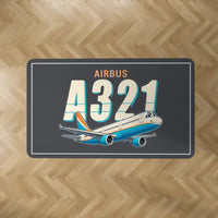 Thumbnail for Airbus A321 - Cartoon - Rectangle Carpet - Dark Gray